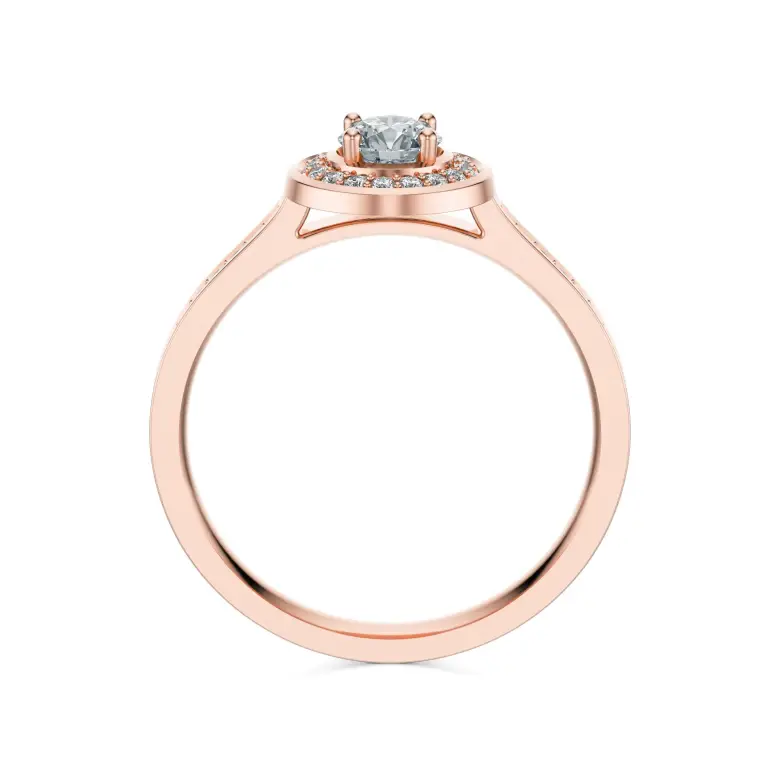 Pierścionek z różowego złota z diamentami AJPZ_109